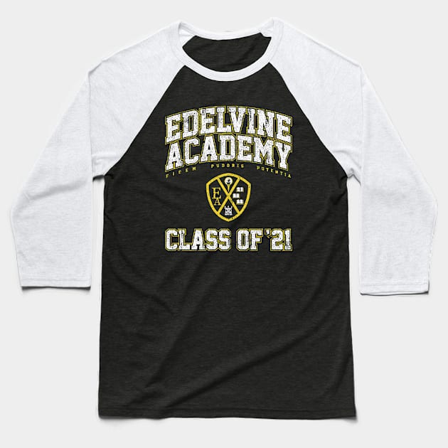 Edelvine Academy Class of 21 - Seance Baseball T-Shirt by huckblade